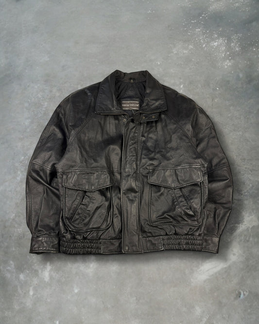 ‘00s David Taylor Leather Jacket Sz. L