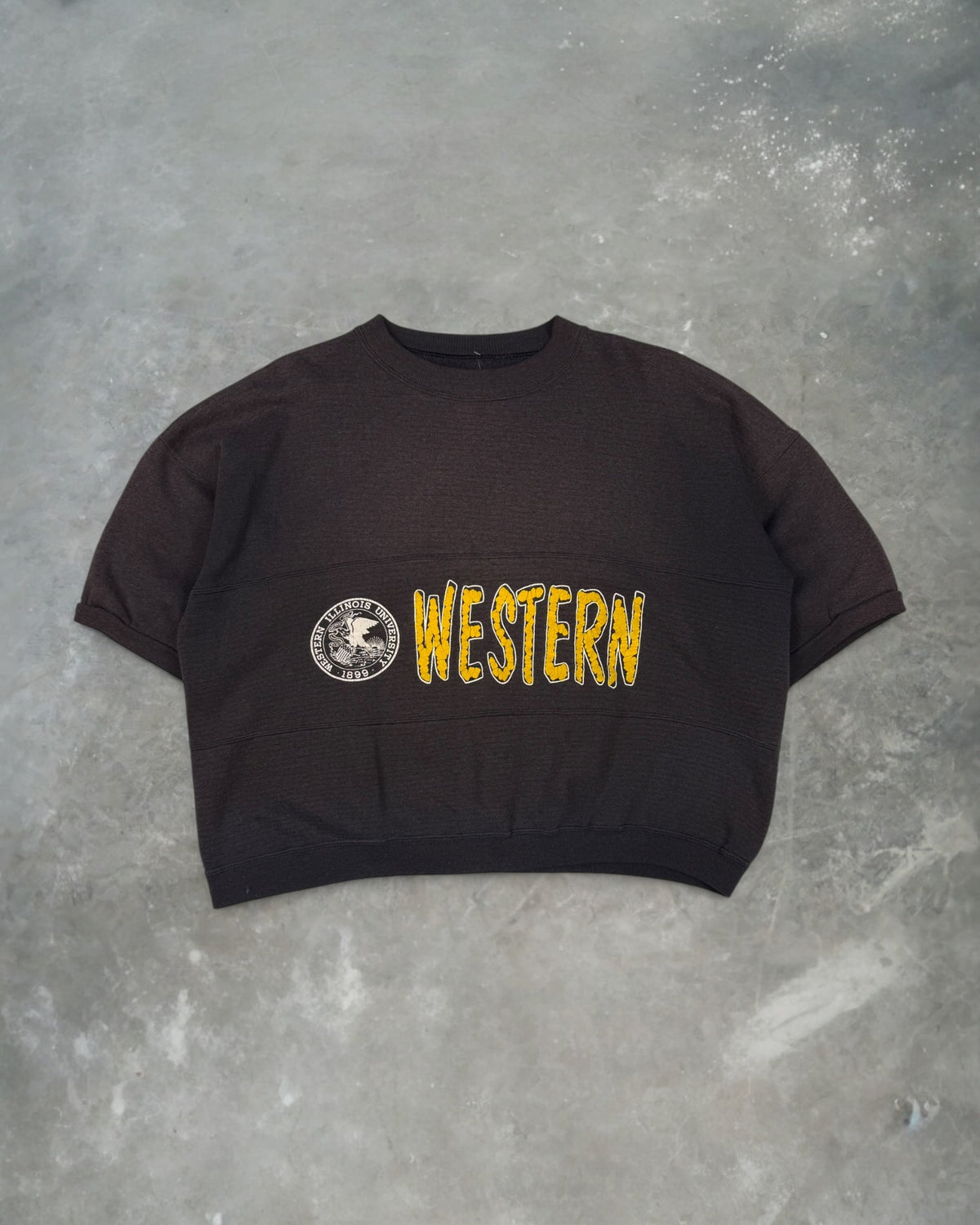 ‘70s Western Illinois Short Sleeve Sweatshirt Sz. L