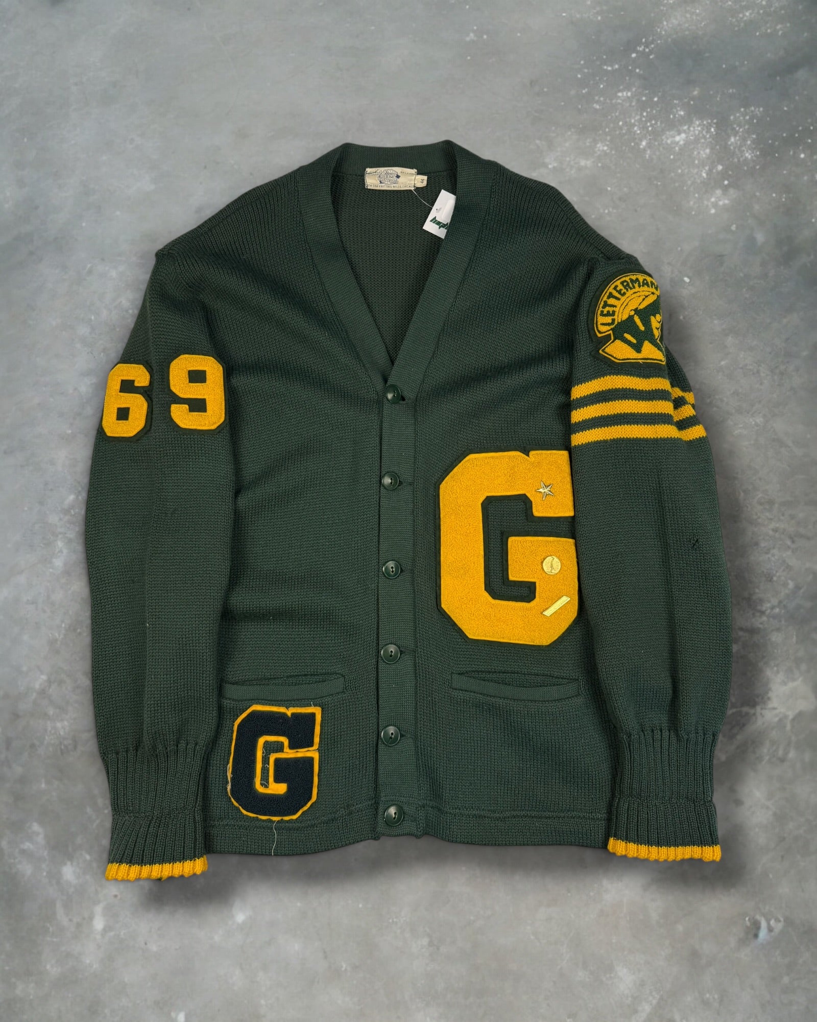 ‘60s New Era Varsity Letterman Cardigan Sz. L