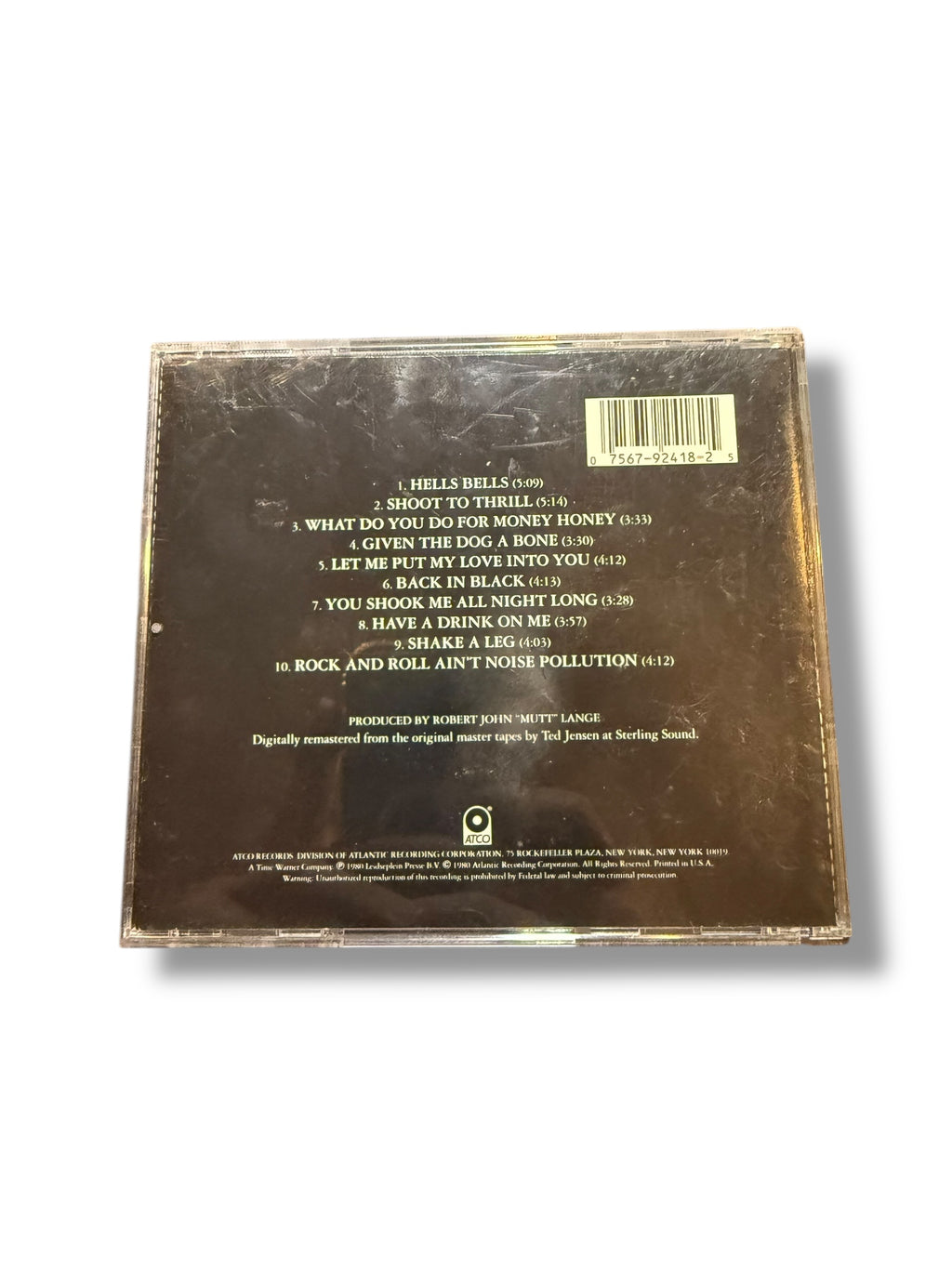 ‘80 ACDC Back In Black CD