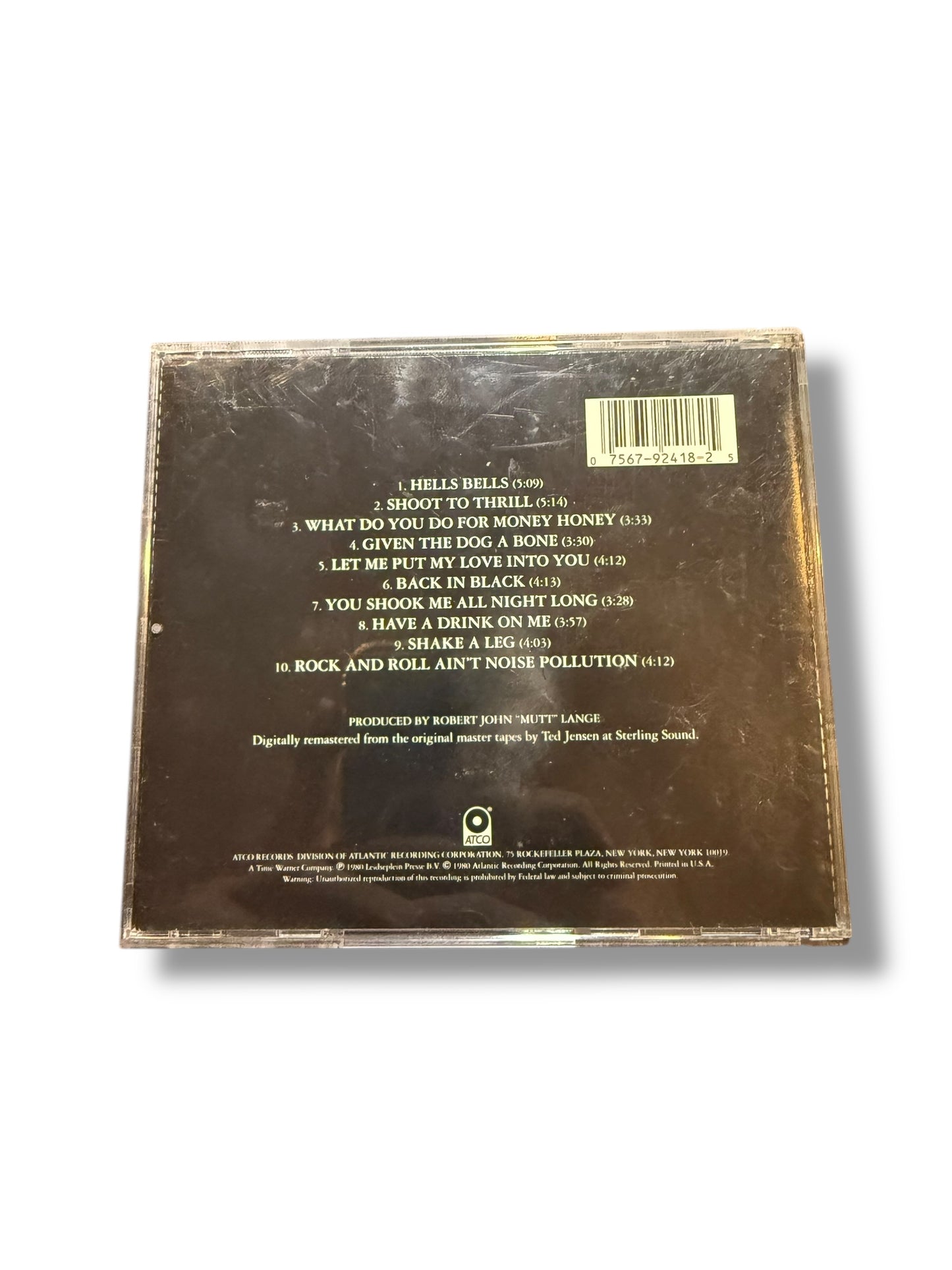 ‘80 ACDC Back In Black CD