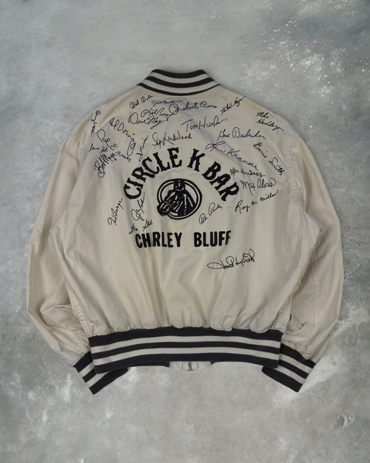 ‘60s Local Bar Chainstitch Bomber Jacket Sz. L
