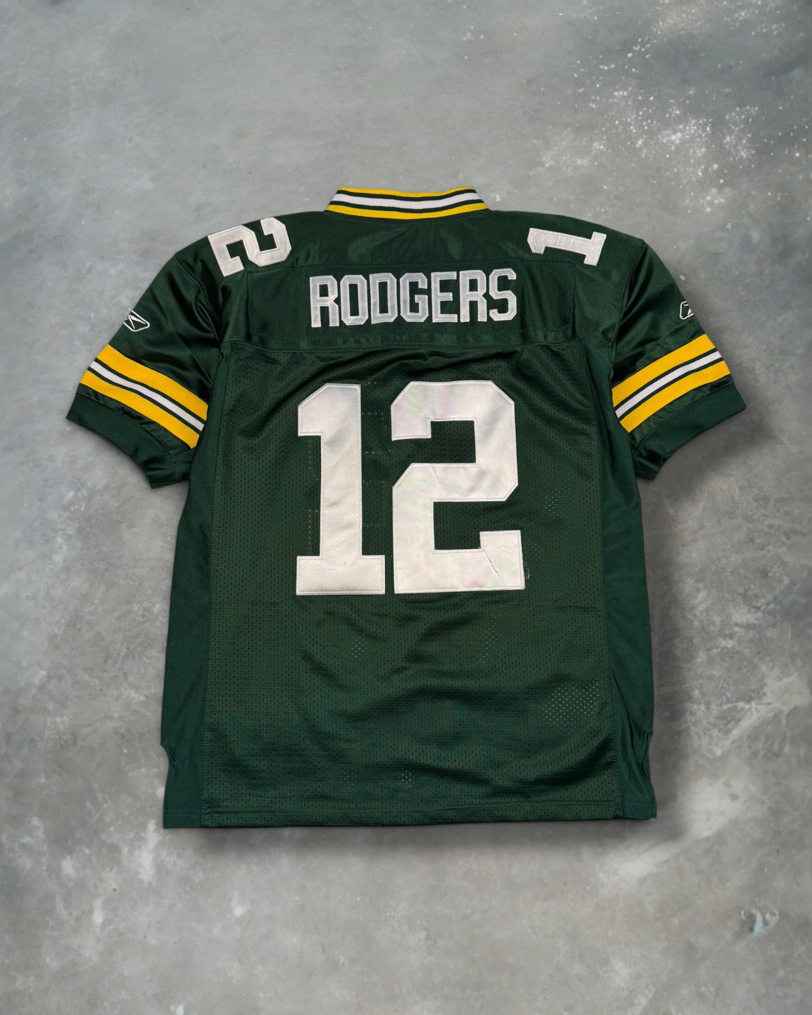 ‘00s On Field Aaron Rodger’s Packers Football Jersey Sz. L