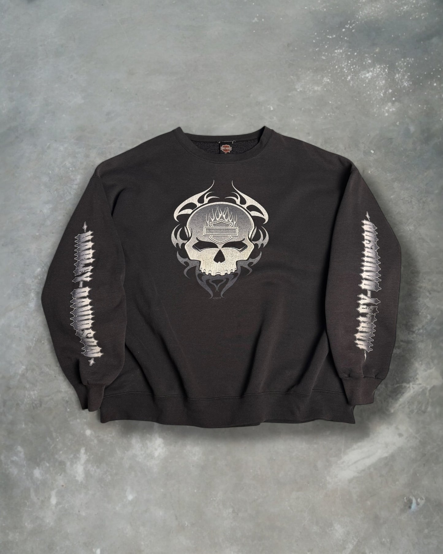 ‘90s Harley Davidson Skull Flame Crewneck Sz. XXXL