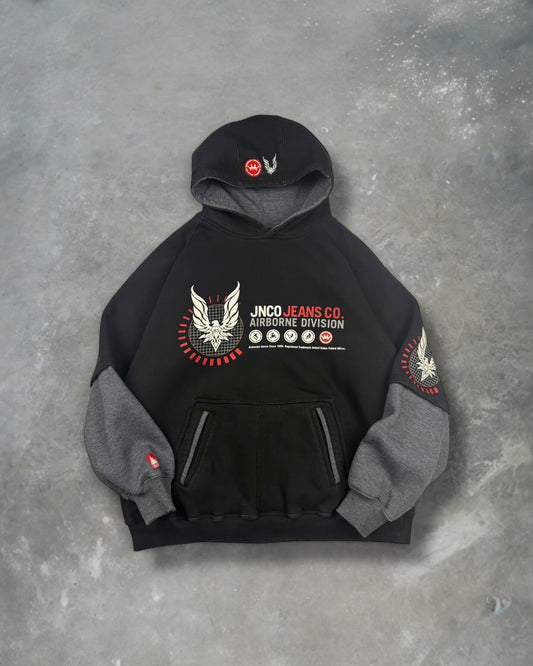 ‘00s Jnco Jeans Airborne Division Hoodie Sz. M