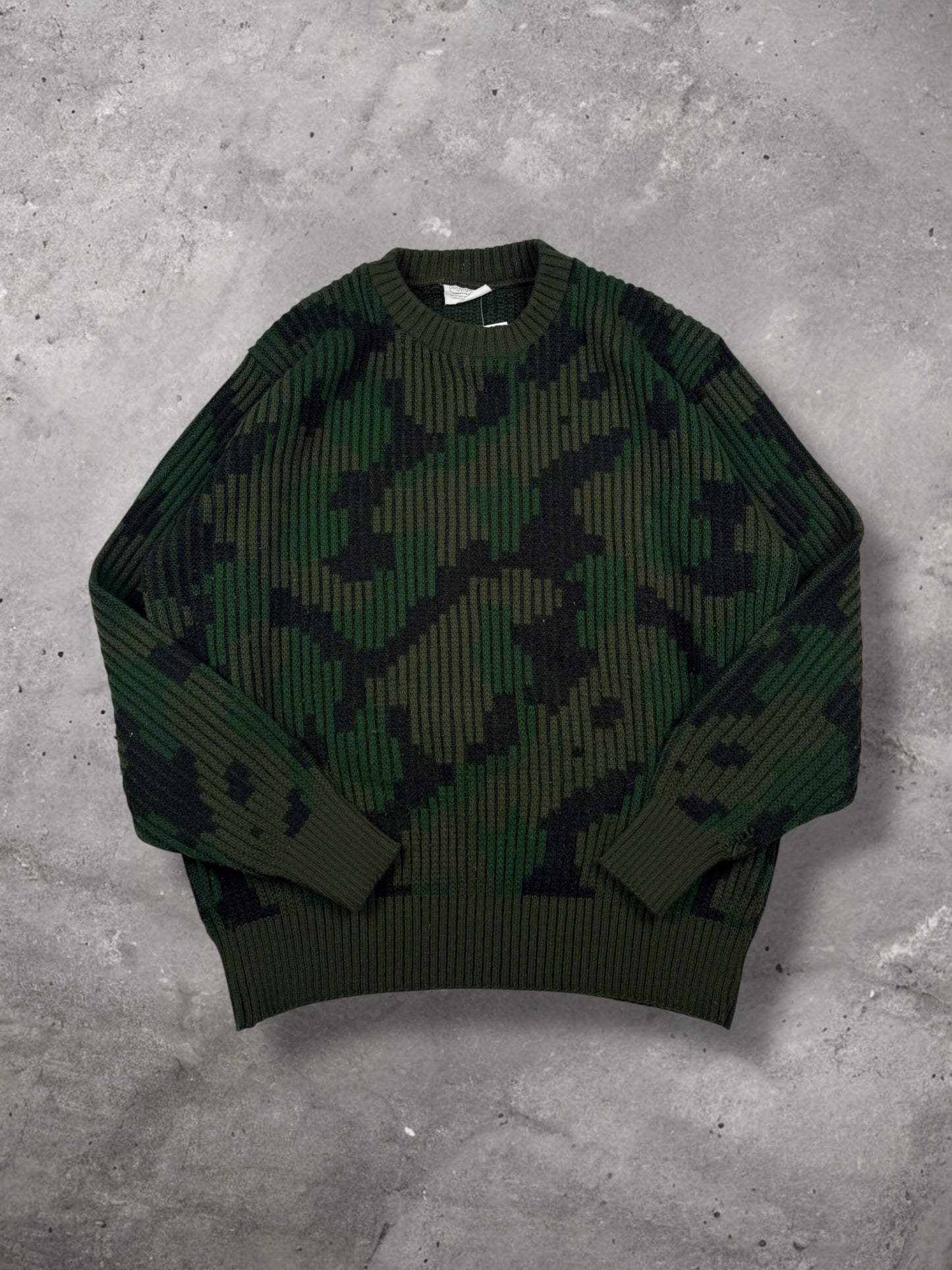 ‘90s Camo Sweater Sz. XL