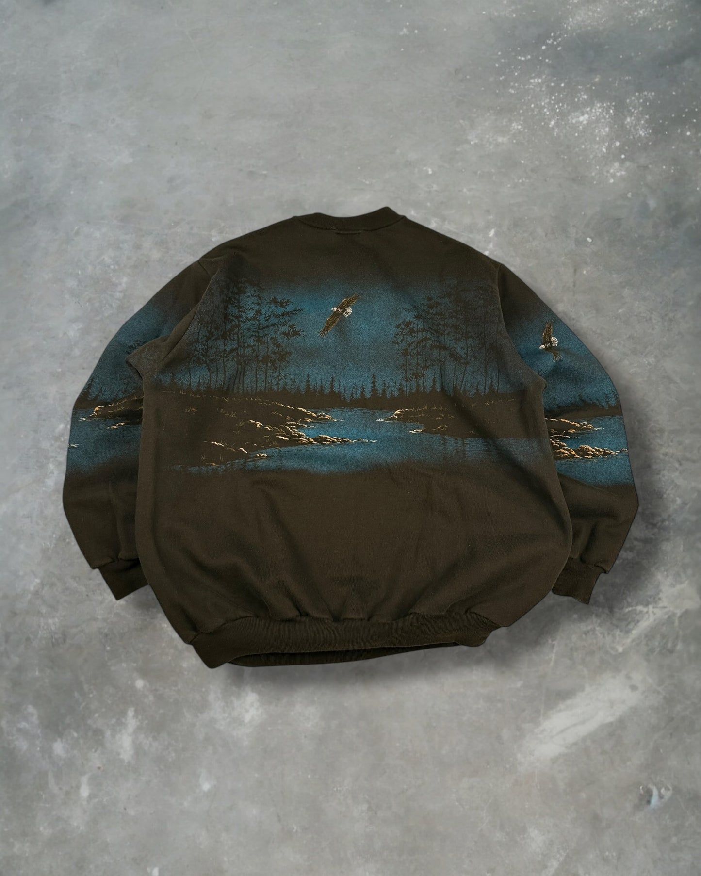 ‘90s Eagle Nature Button Crewneck Sz. XL
