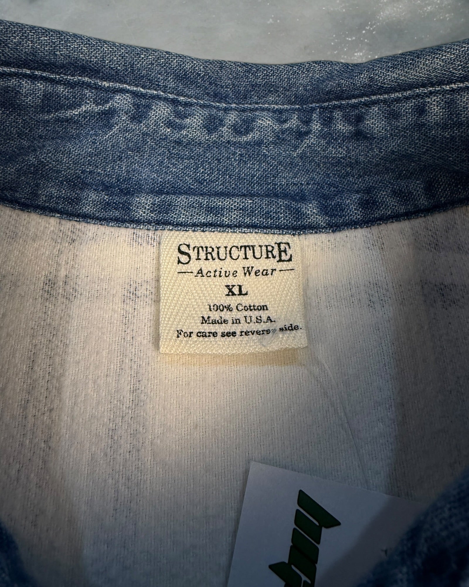 ‘90s Structure Plaid Rugby Long Sleeve Sz. XL