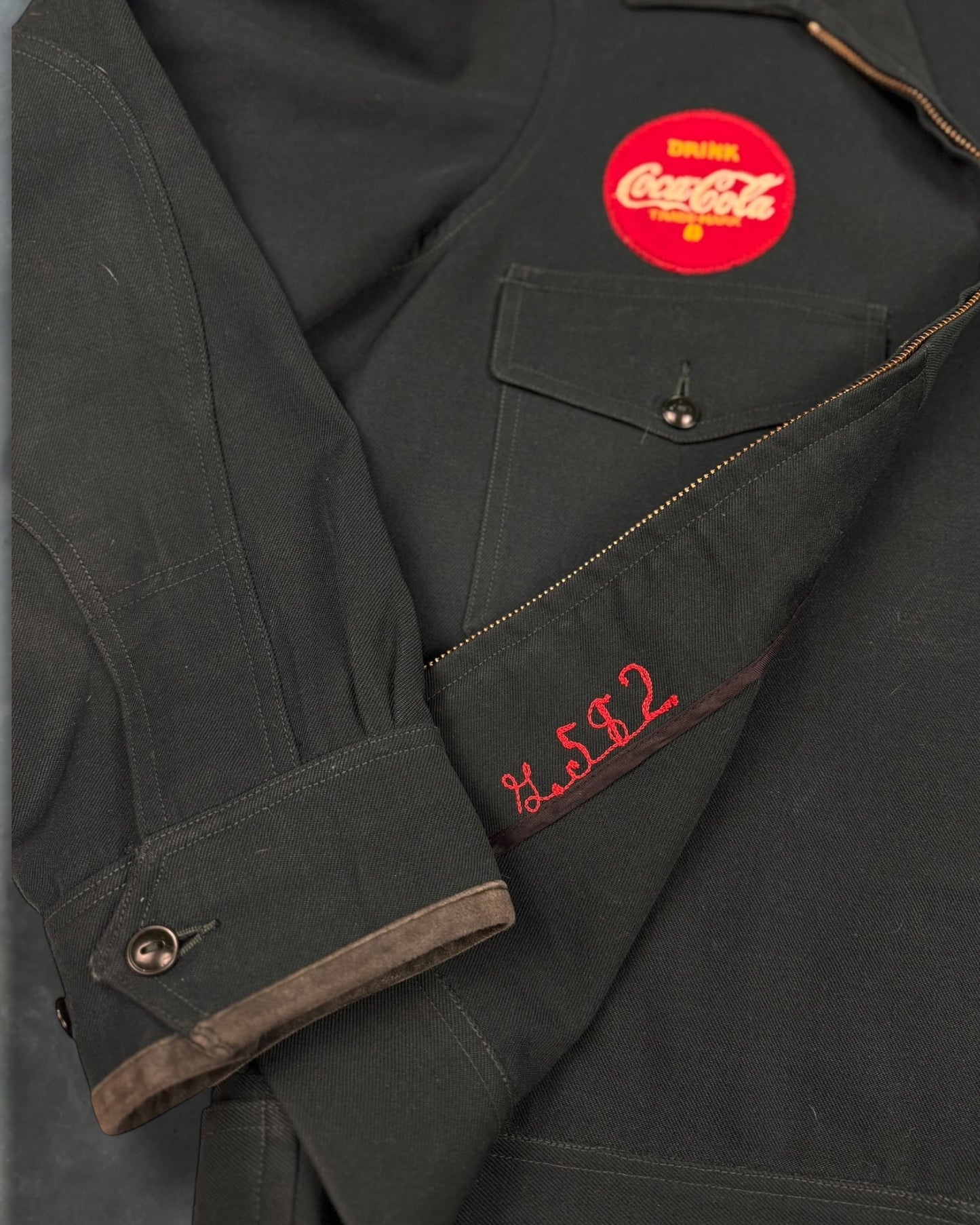 ‘50s Coca-Cola Talon Zip Delivery Driver Jacket Sz. L