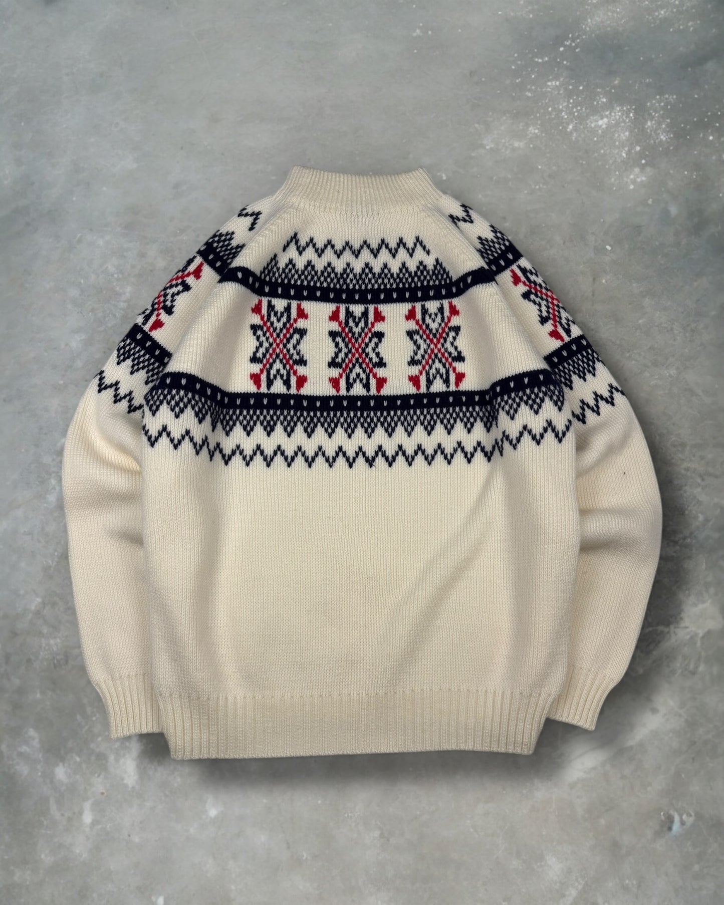 ‘70s Jc Penney Mock Neck Sweater Sz. L