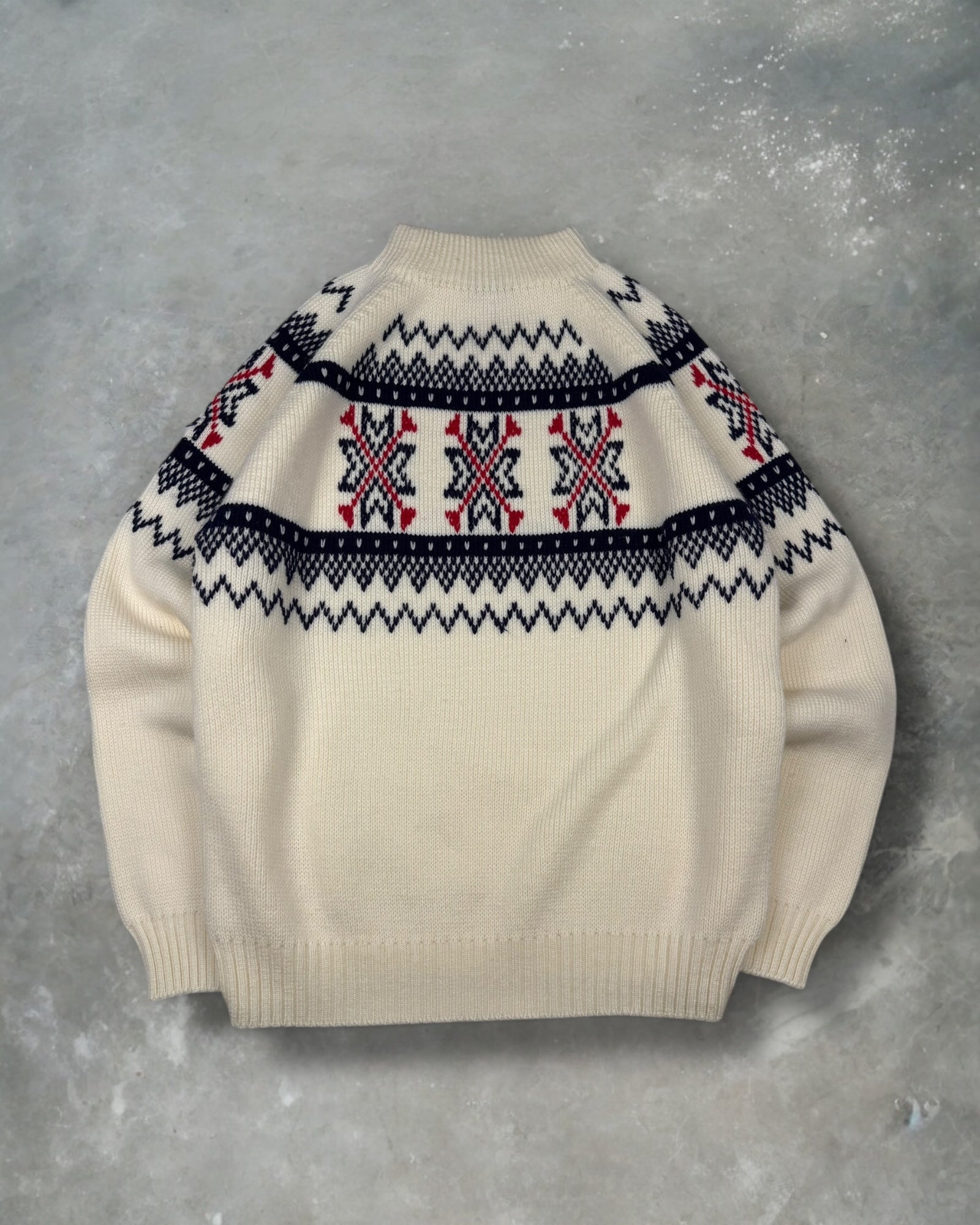 ‘70s Jc Penney Mock Neck Sweater Sz. L