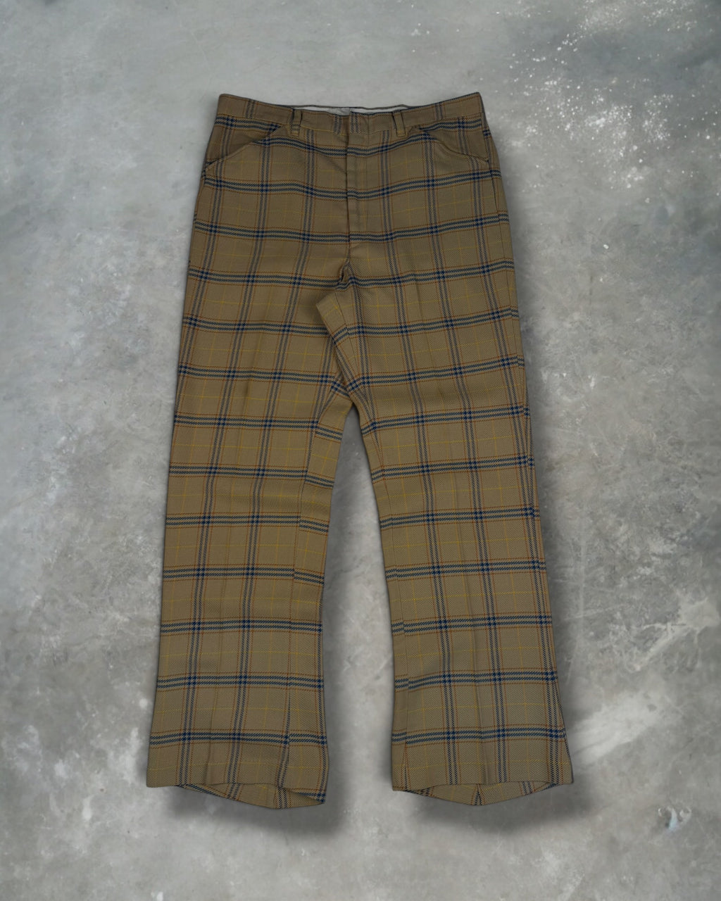 ‘70s Talon Zip Plaid Trousers Sz. 34x32