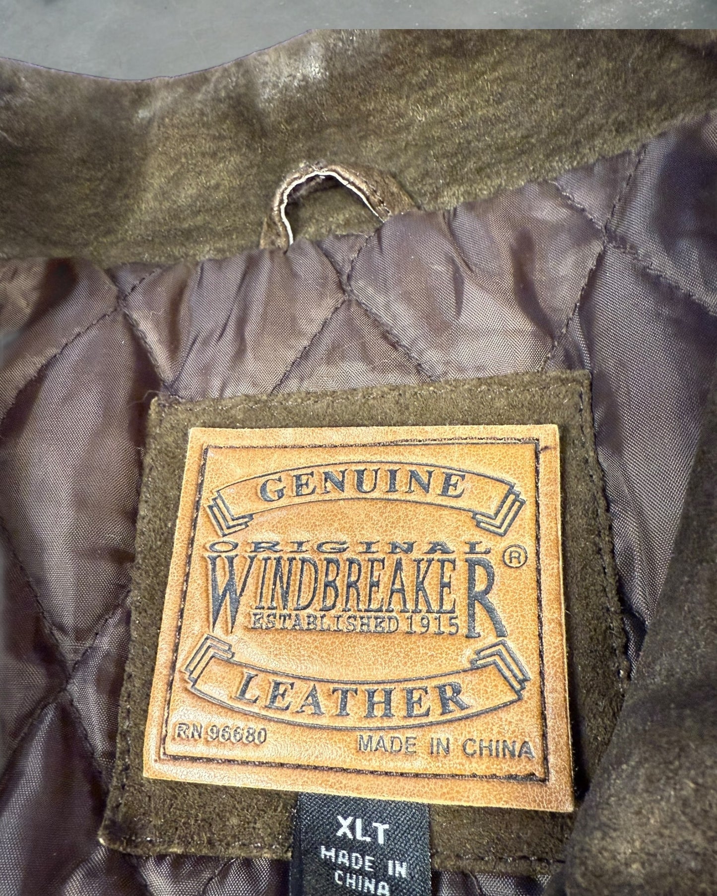 ‘00s Windbreaker Letaher Suede Jacket Sz. XL