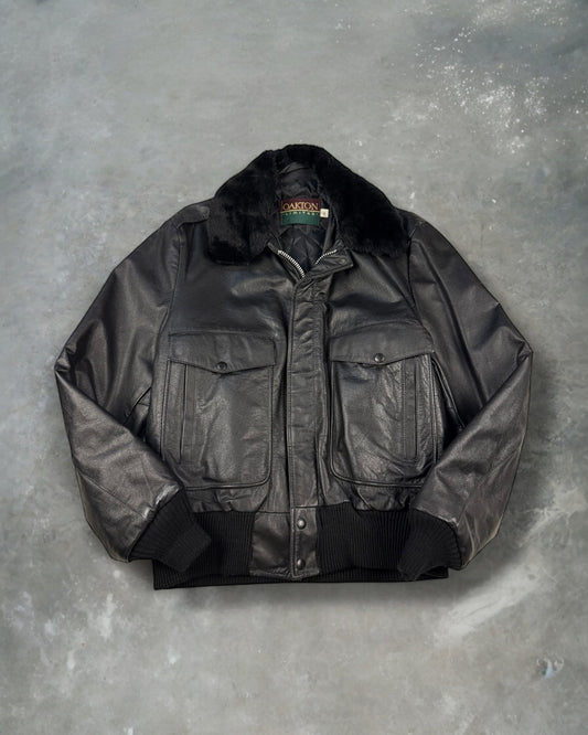 ‘90s Oakton Leather Jacket Sz. S