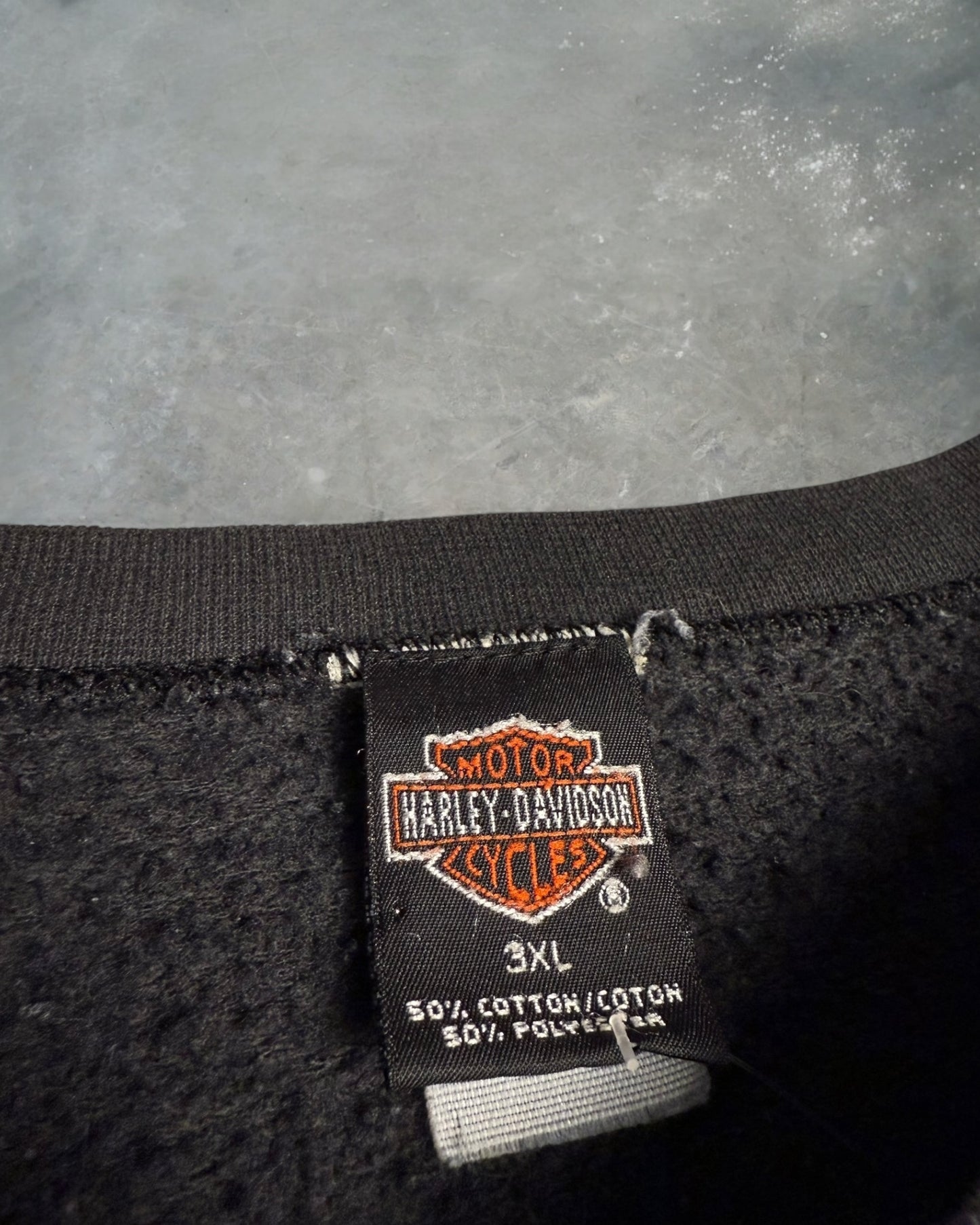 ‘90s Harley Davidson Skull Flame Crewneck Sz. XXXL