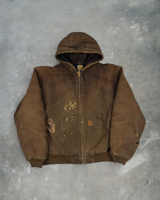 ‘00s Distressed Brown Carhartt Active Jacket Sz. XXL