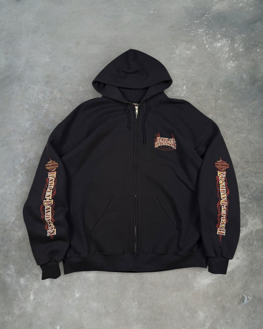 ‘08 Harley Davidson Flame Cards Hoodie Sz. XL