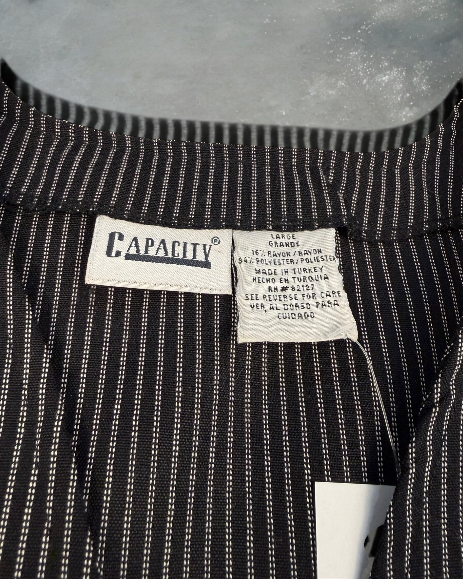 ‘00s Capacity Suit Vest Top Sz. L
