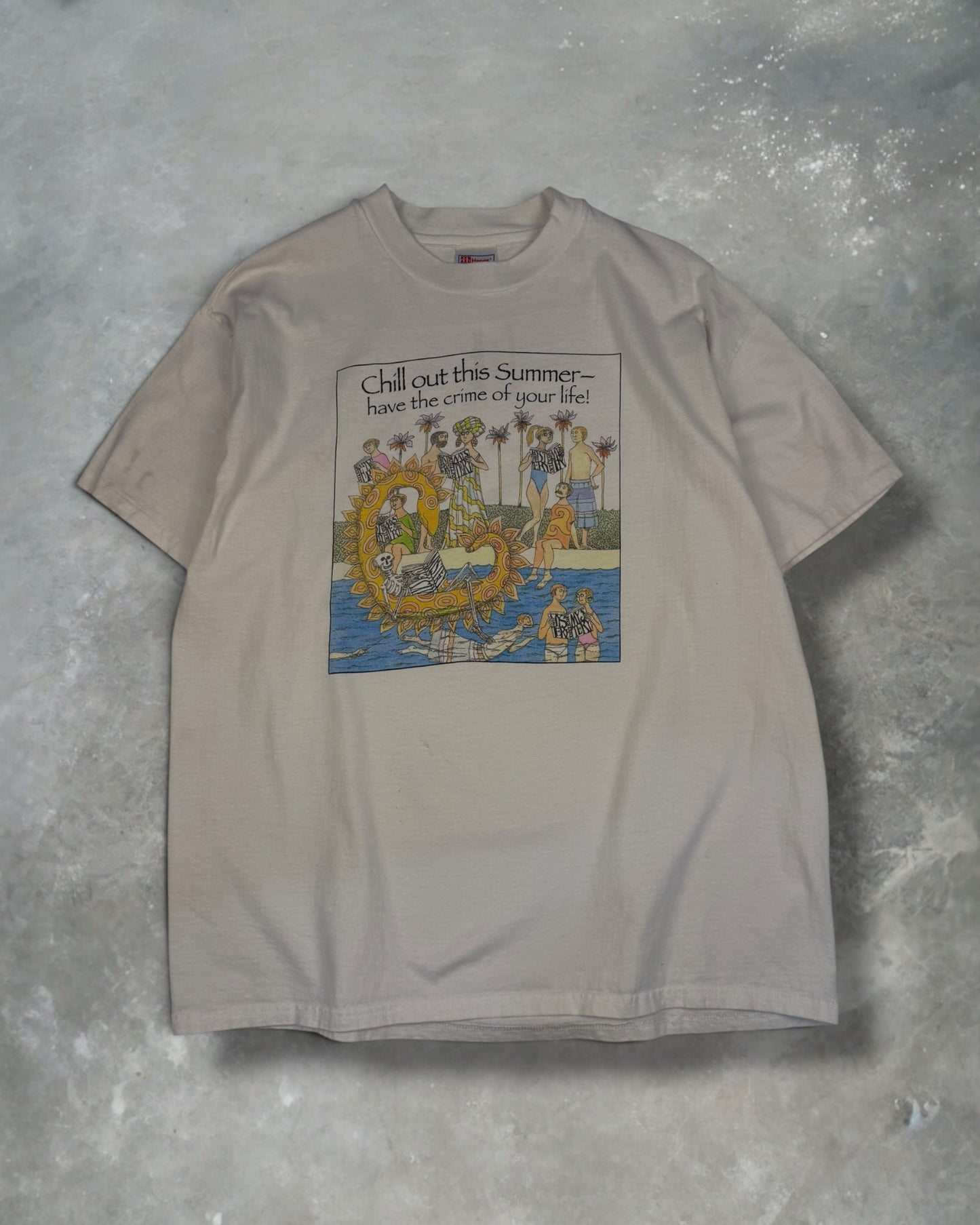 ‘90s Mystery Novel Art Tee Sz. XL