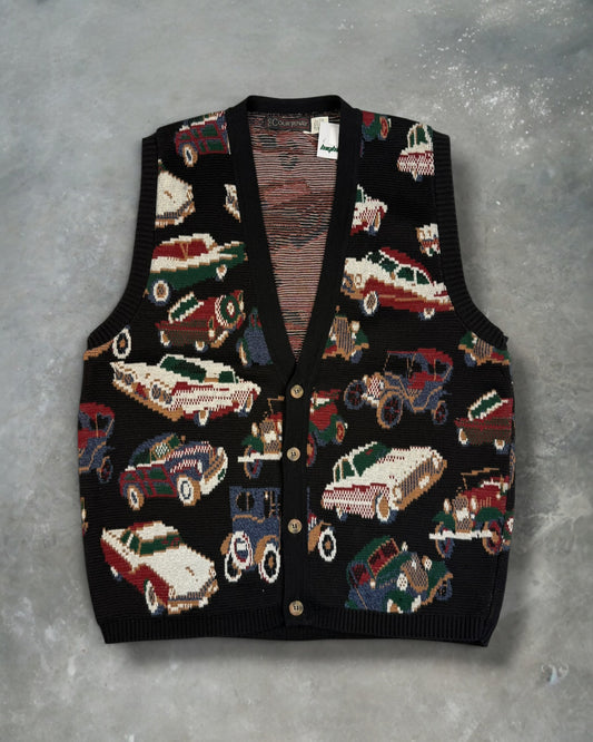 ‘80s Car Sweater Vest Sz. L