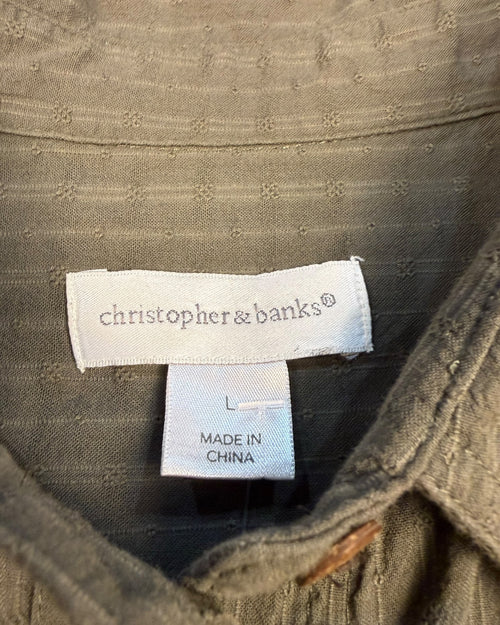 ‘00s Christopher & Banks Button Up Sz. L