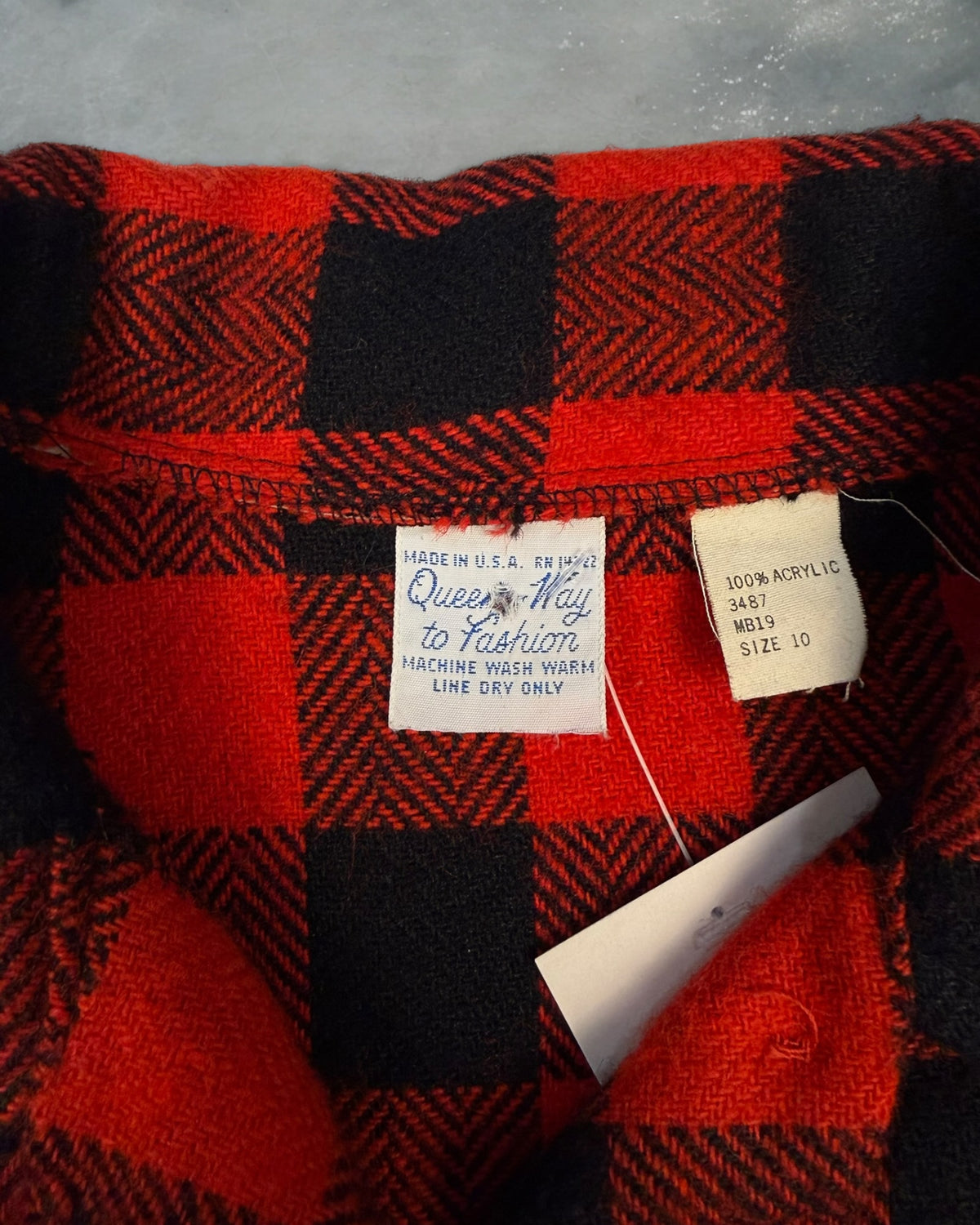 ‘70s Dagger Collar Flannel Sz. M