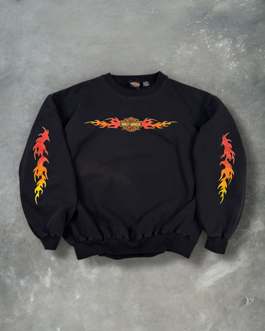 ‘01 New York Harley Davidson Flame Crewneck Sz. XL