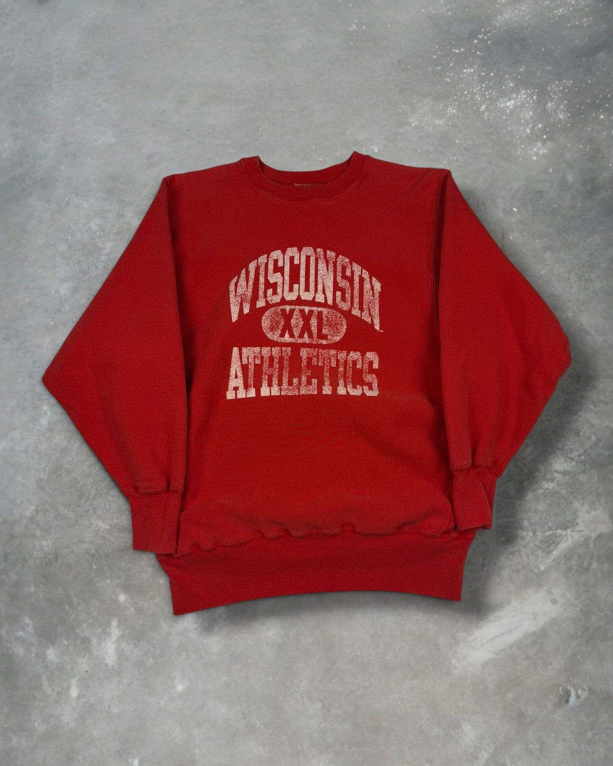 ‘90s Wisconsin Athletics Champion Reverse Weave Crewneck Sz. XL