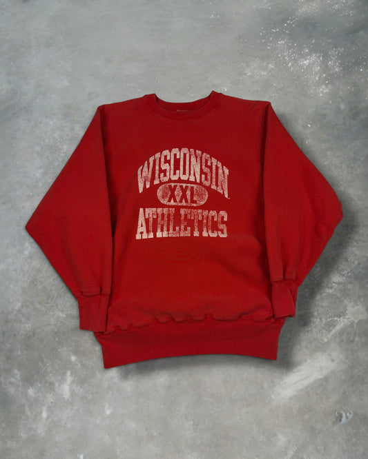 ‘90s Wisconsin Athletics Champion Reverse Weave Crewneck Sz. XL