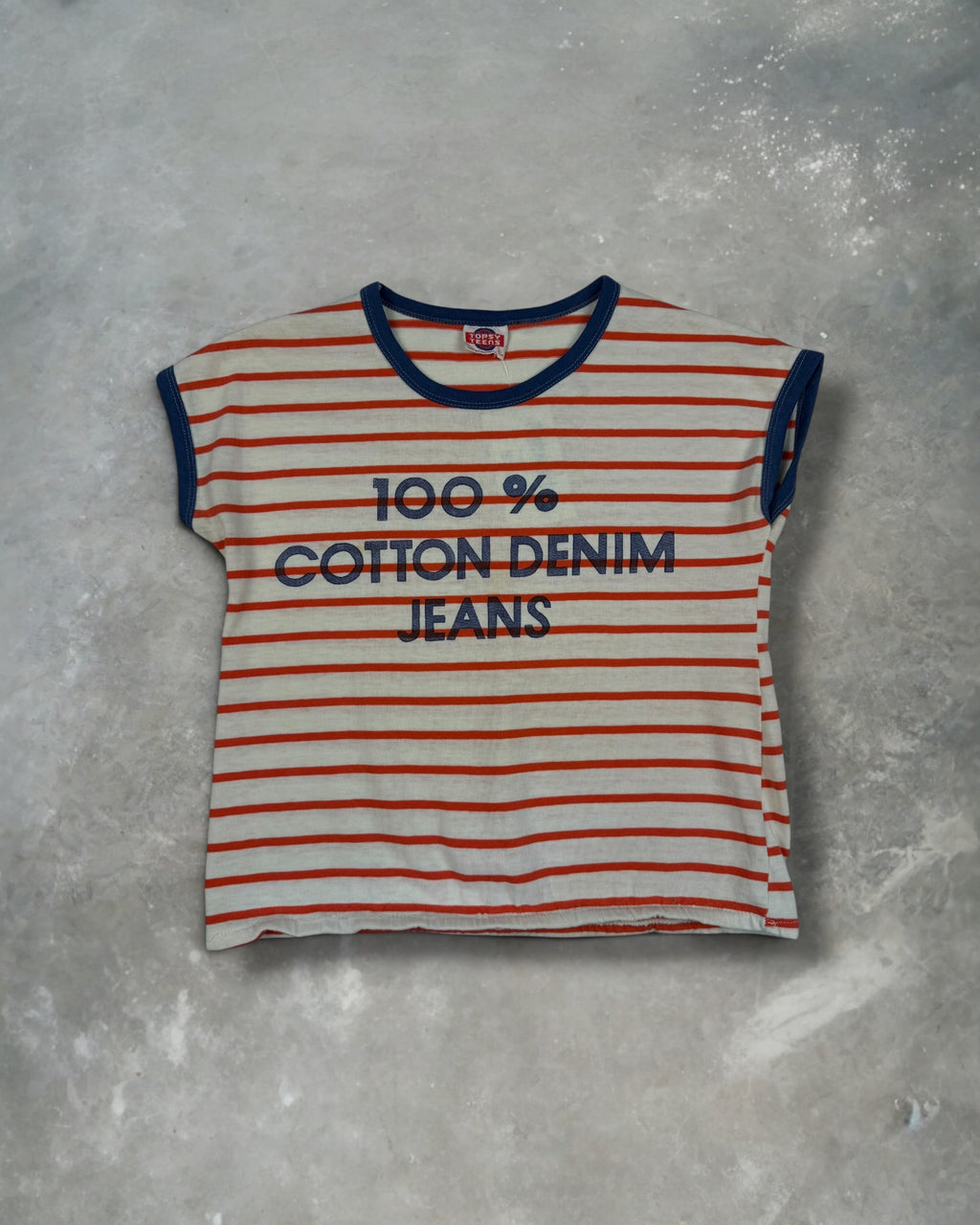 ‘70s Cotton Denim Baby Tee Sz. M