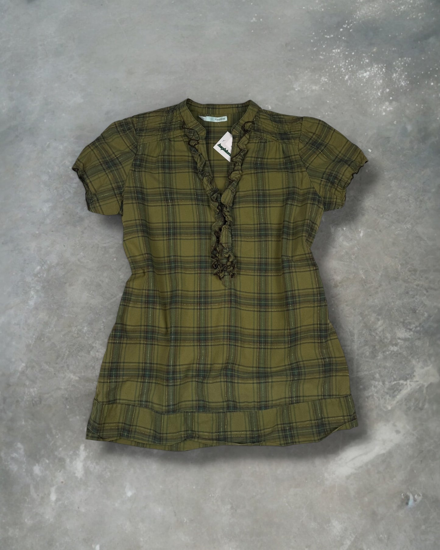 ‘00s Maurice’s Green Blouse Sz. XL