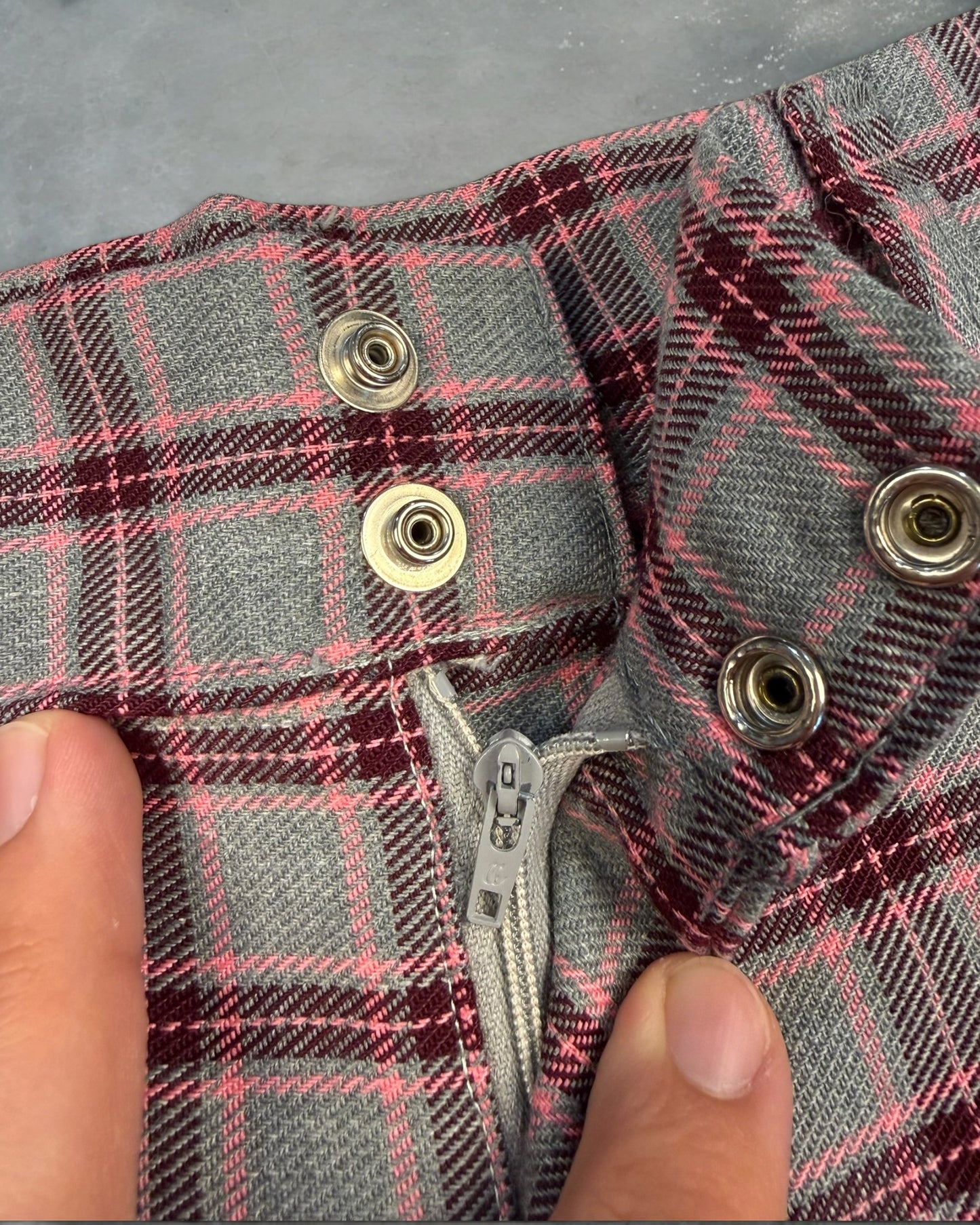 ‘70s Jc Penny Flare Plaid Pants Sz. 26x33