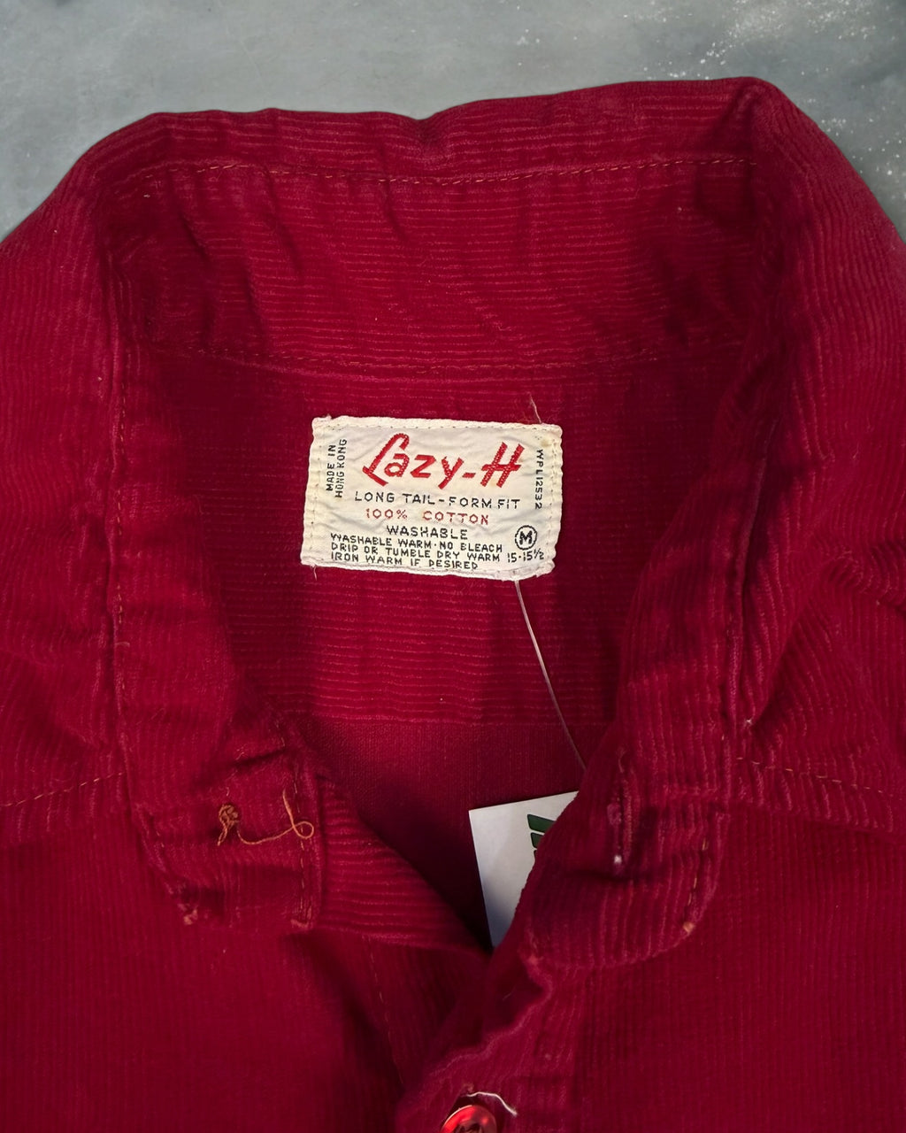 ‘60s Lazy H Corduroy Button Down Sz. M