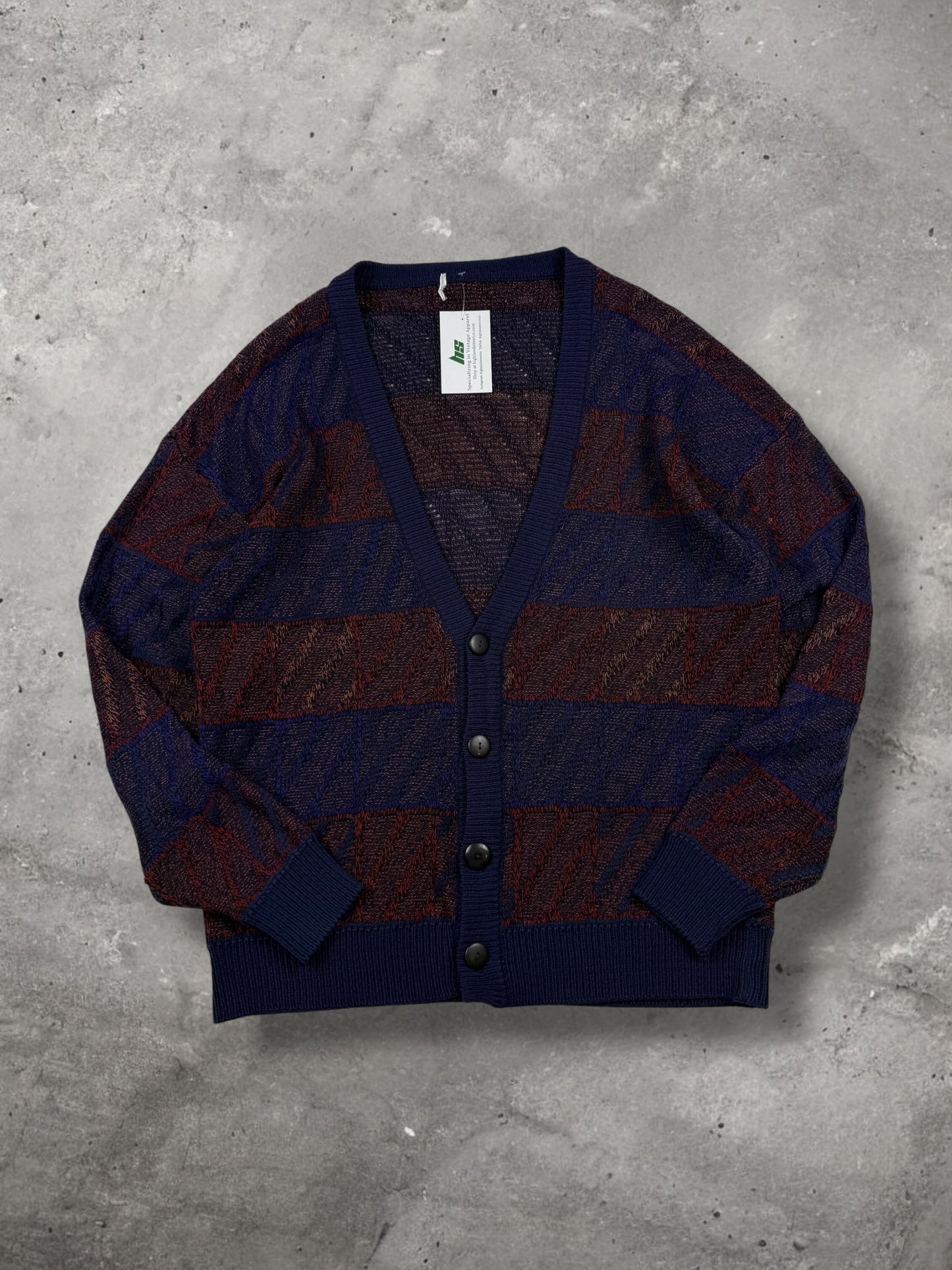 ‘80s Striped Cardigan Sz. XL