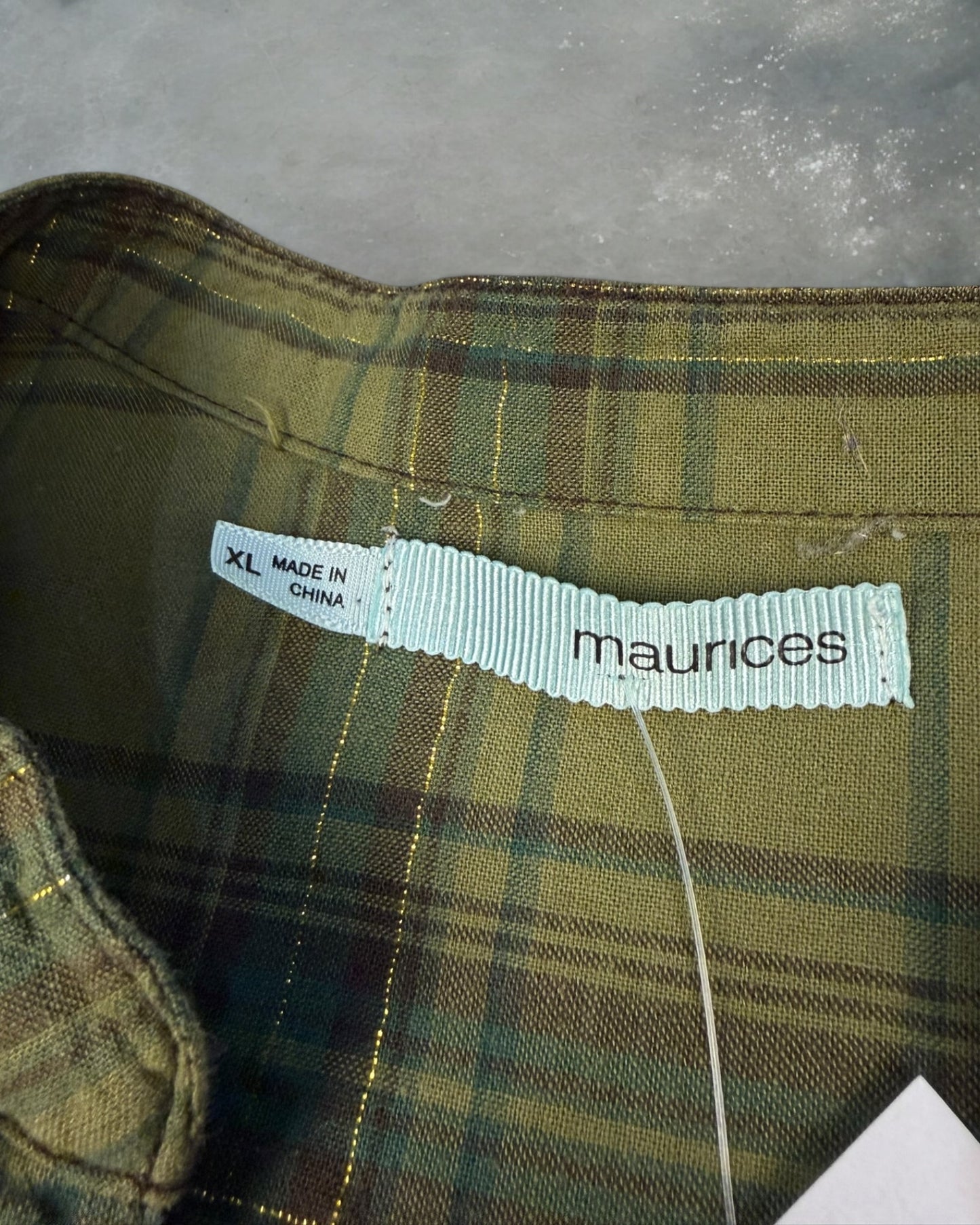‘00s Maurice’s Green Blouse Sz. XL