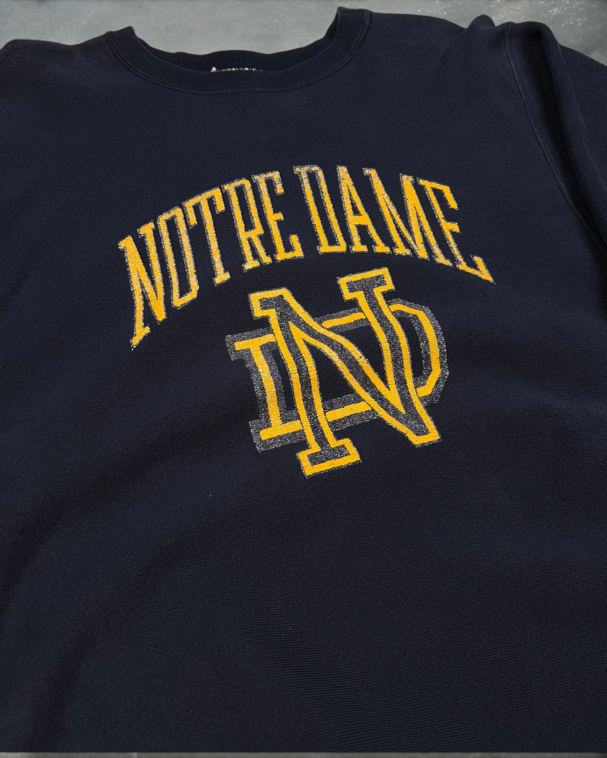 ‘80s Notre Dame University Champion Reverse Weave Crewneck Sz. XXL