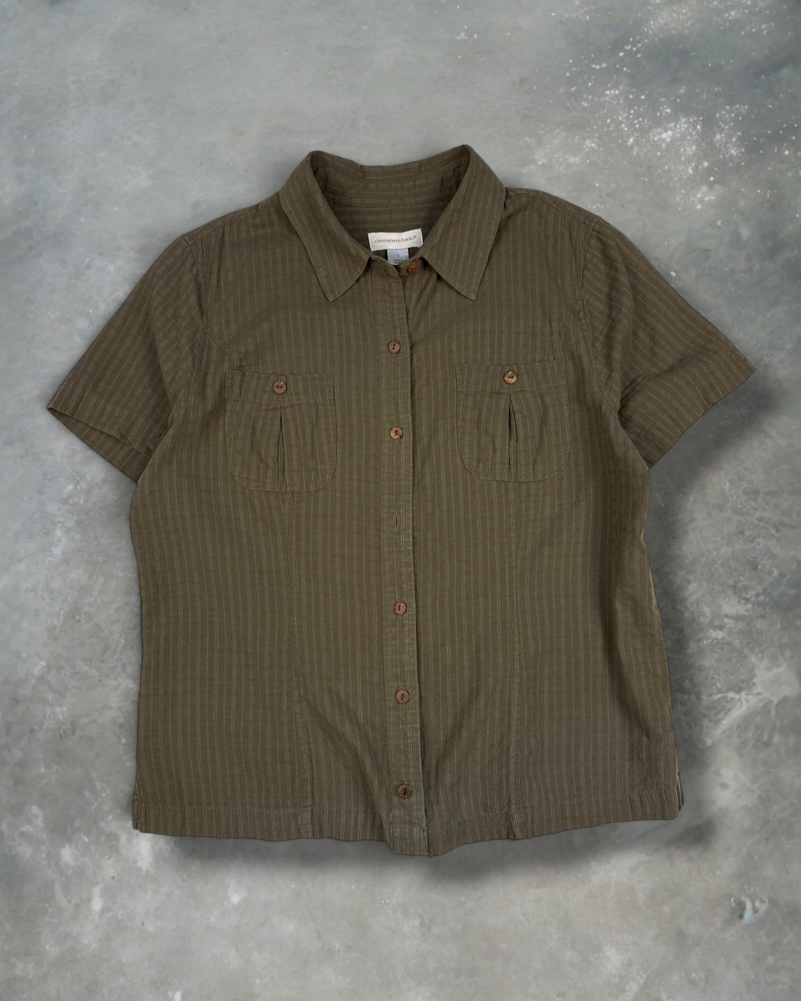 ‘00s Christopher & Banks Button Up Sz. L