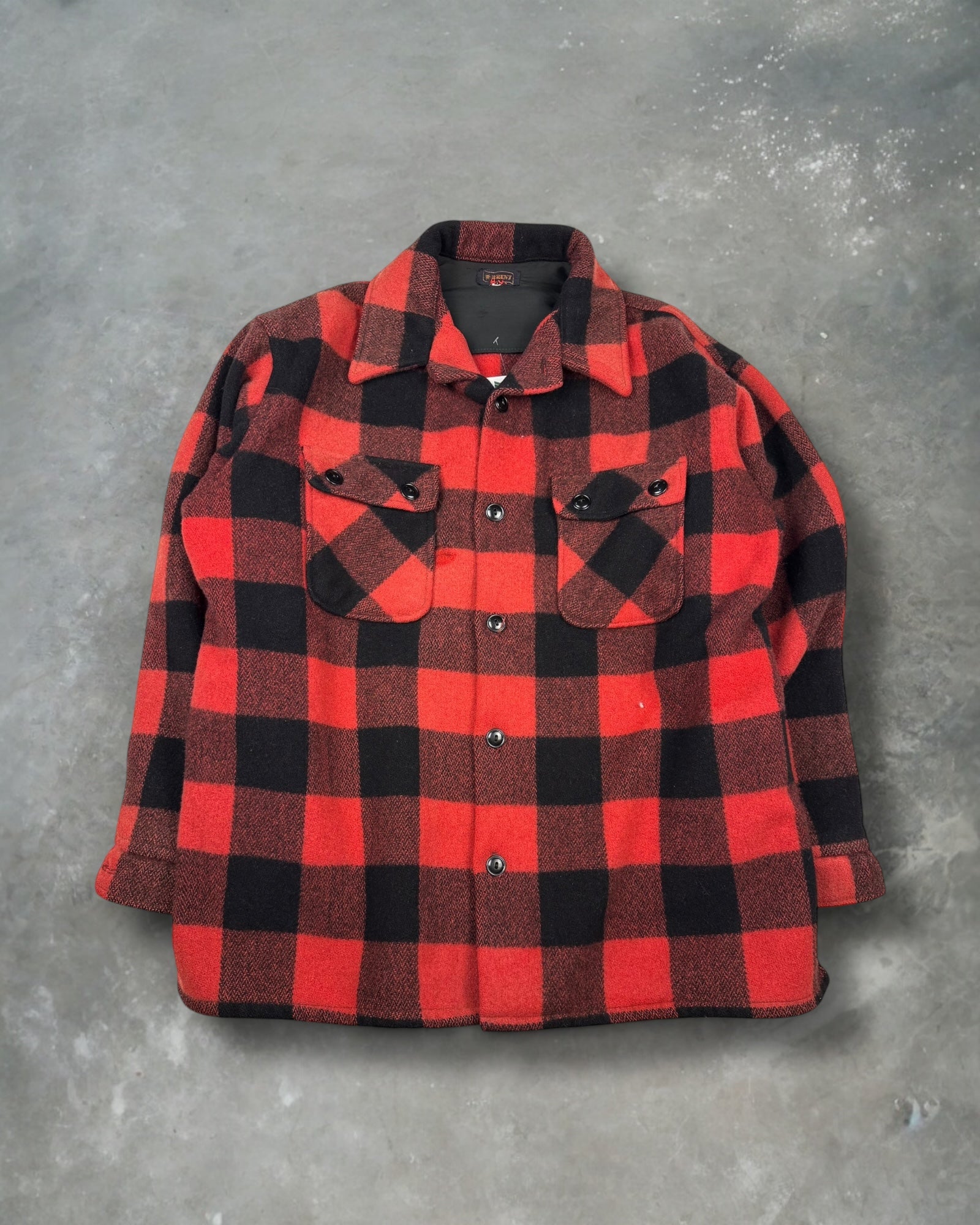‘40s Brent Shadow Knit Flannel Sz. L