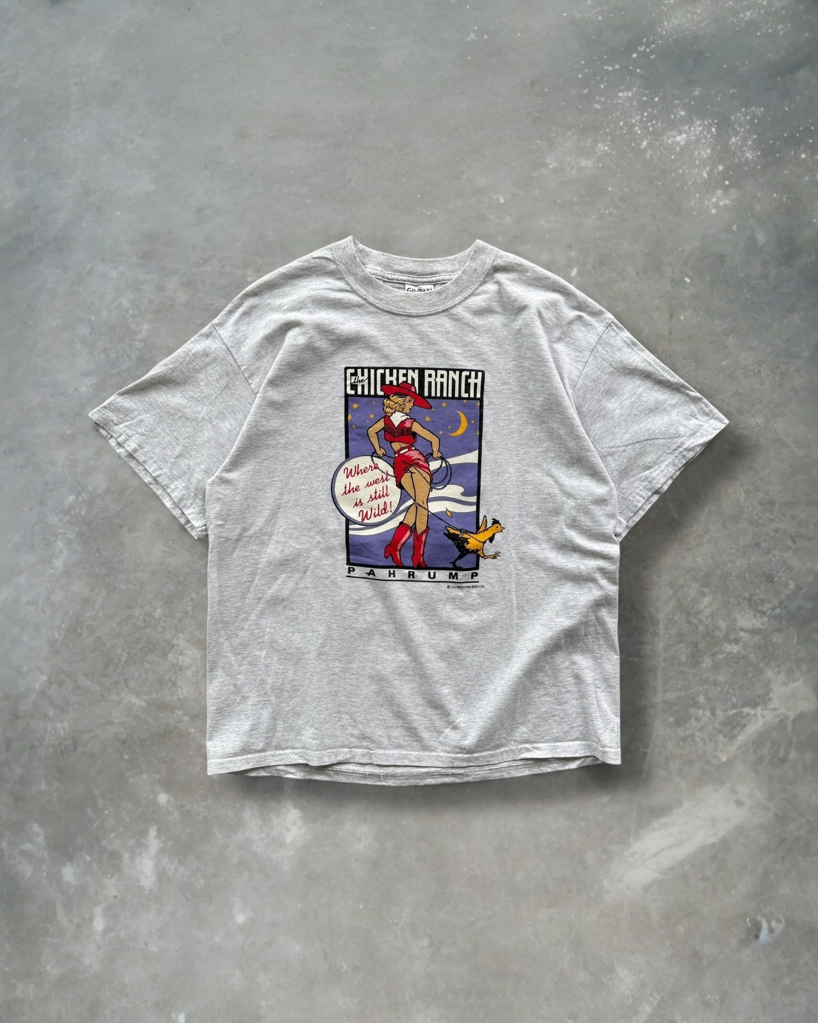 ‘01 Chicken Ranch Babe Tee Sz. XL