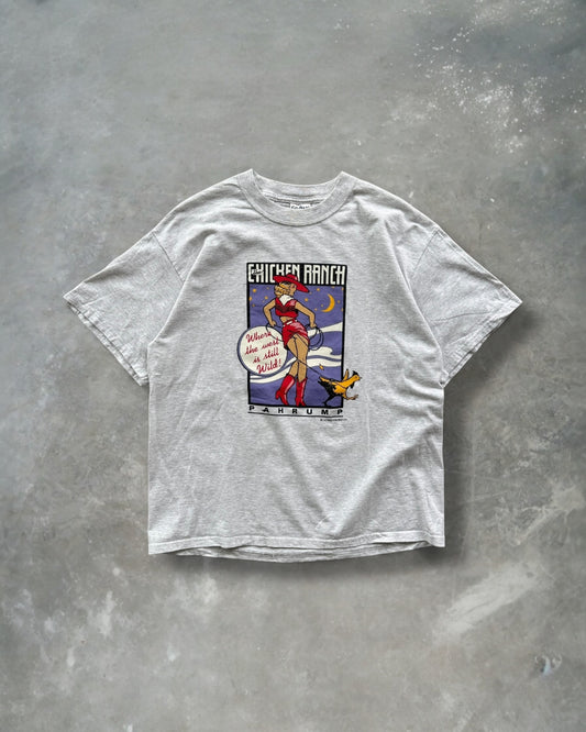 ‘01 Chicken Ranch Babe Tee Sz. XL