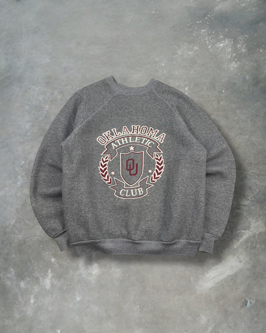 ‘80s Oklahoma Athletic Club Raglan Crewneck Sz. XL￼