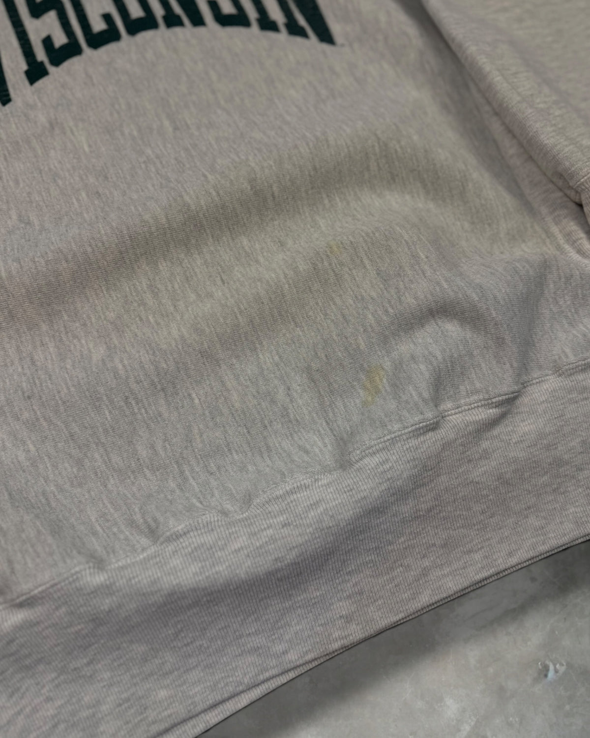 ‘90s Wisconsin Champion Reverse Weave Crewneck Sz. XL