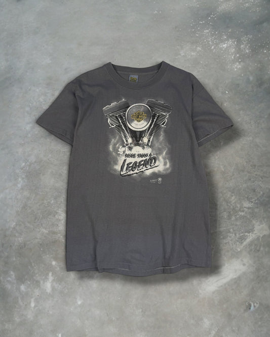 ‘89 Ohio Harley Davidson 3D Emblem Engine Tee Sz. L