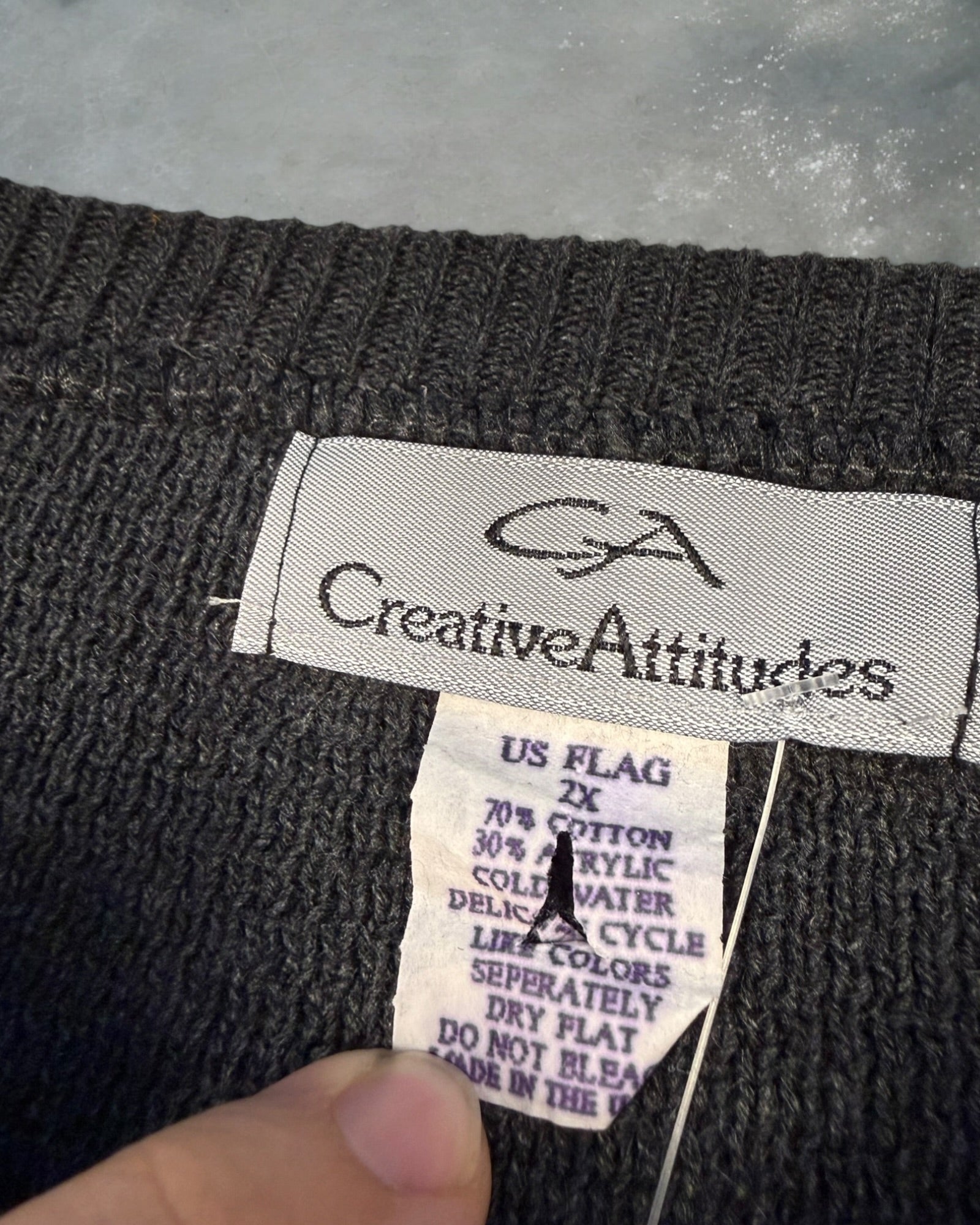 ‘90s Flag Sweater Sz. XXL