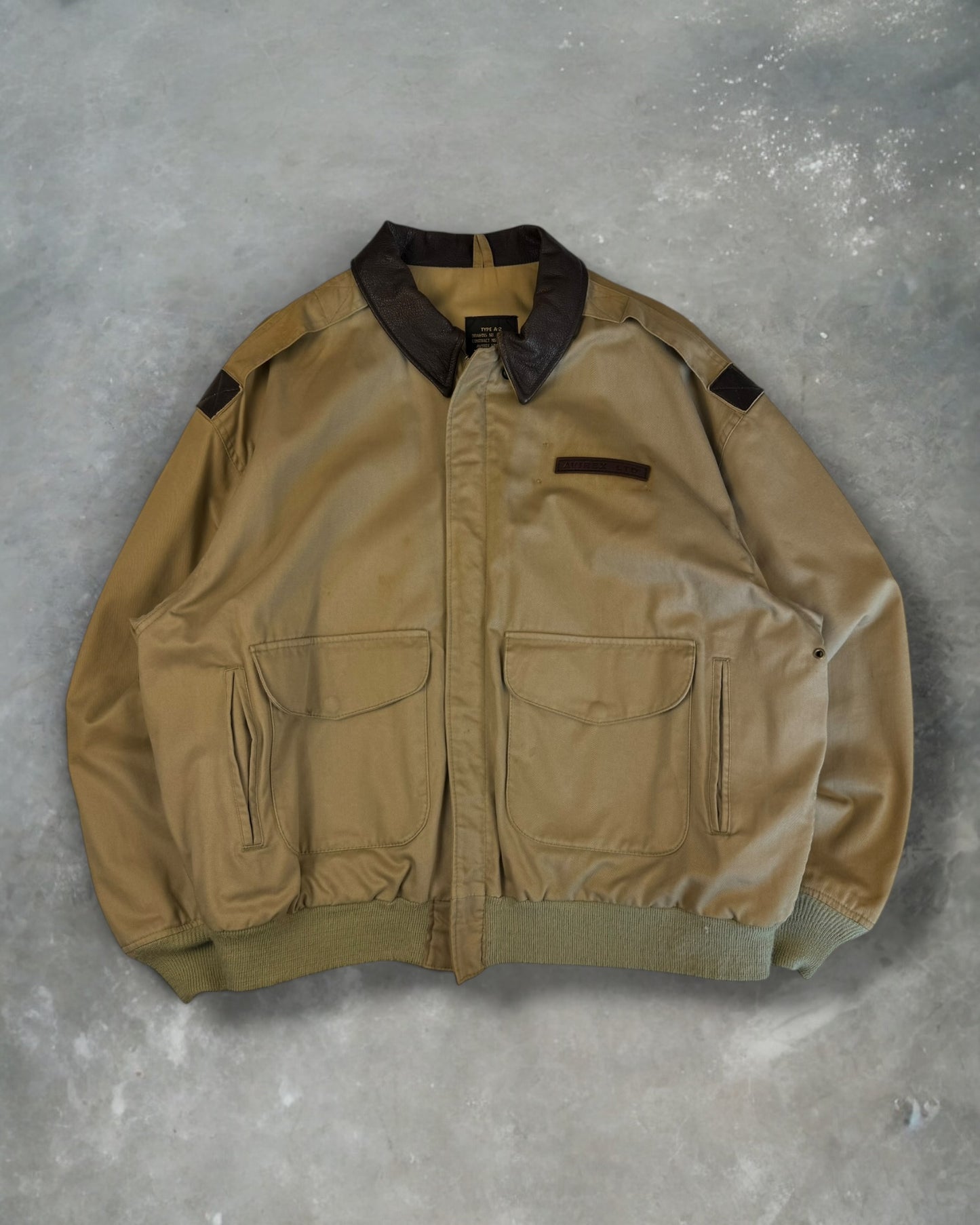 ‘90s Avirex Type A-2 Canvas Flight Jacket Sz. L