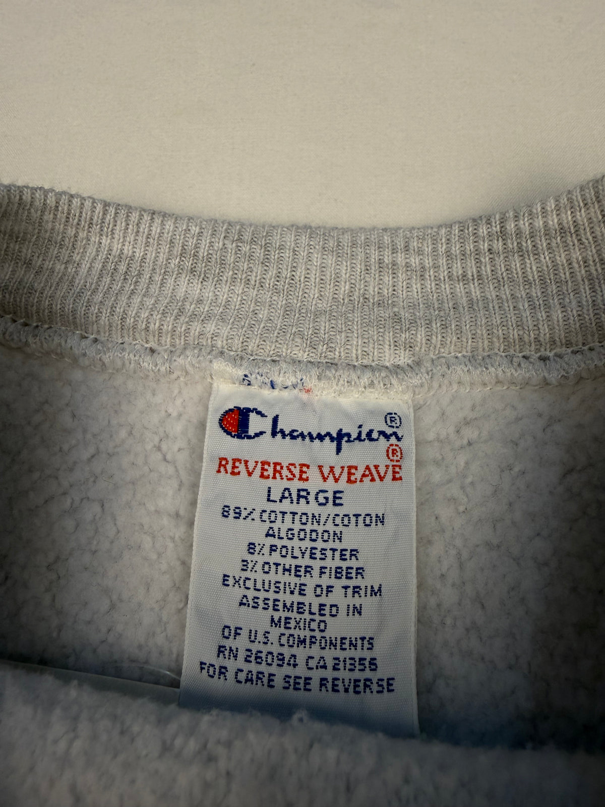 ‘90s Heather Grey Champion Reverse Weave Crewneck Sz. L