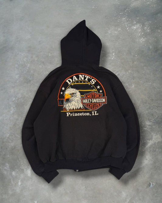 ‘90s Dant’s Harley Davidson Zip Up Hoodie Sz. L