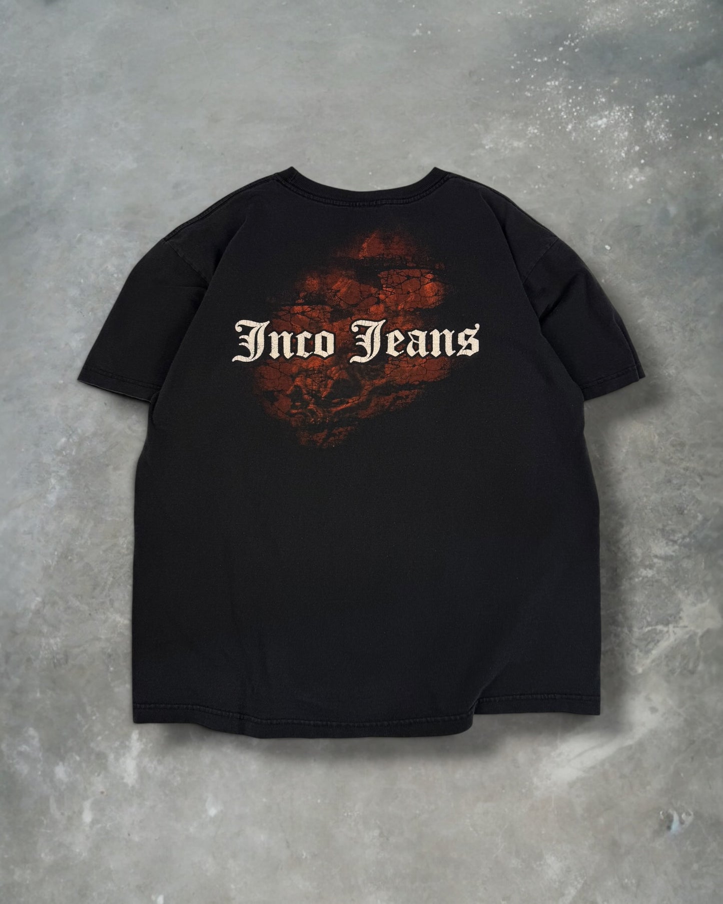 ‘00s Flaming Skull Jnco Jeans Tee Sz. XL