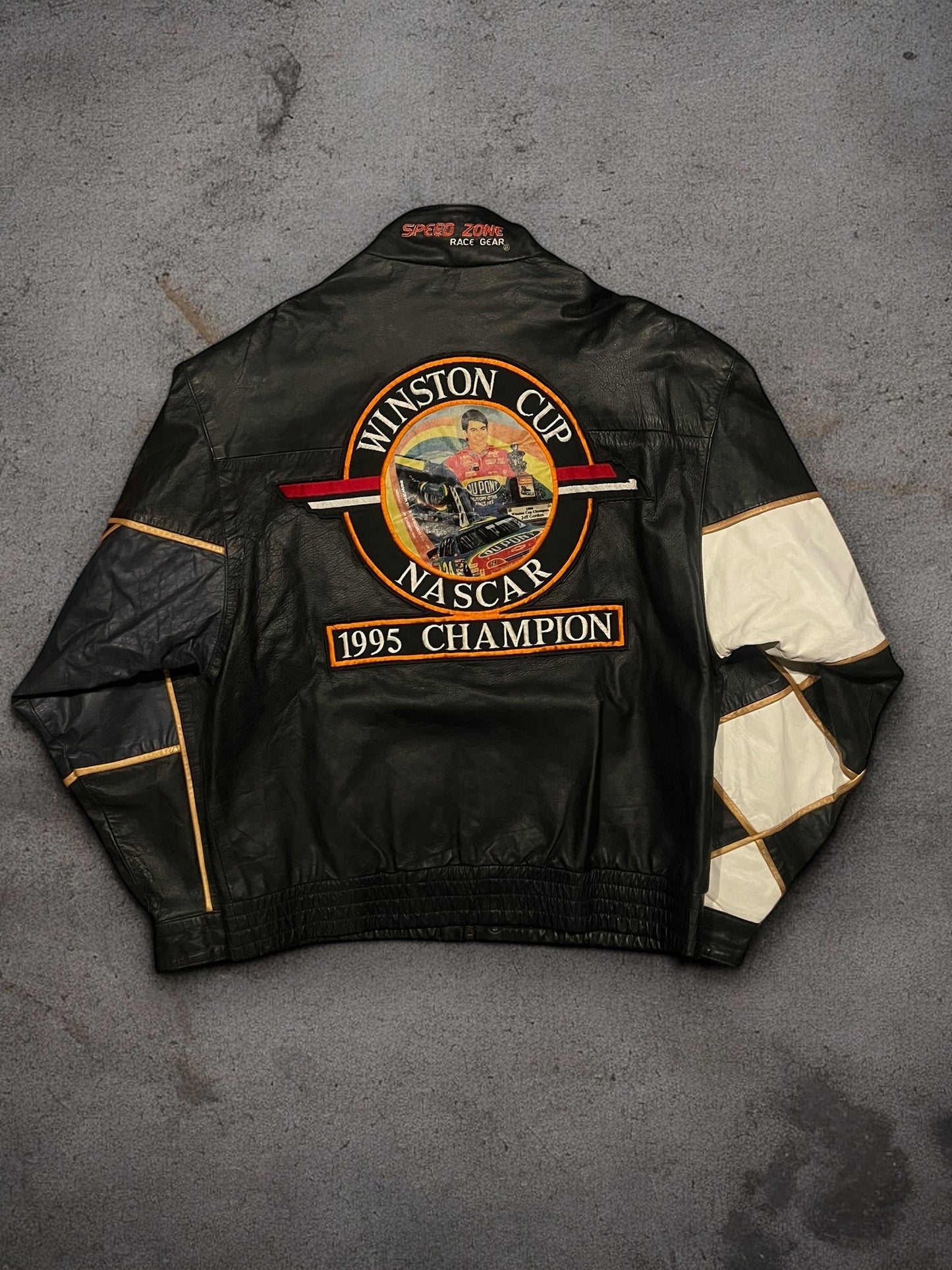 ‘95 Jeff Gordon Leather NASCAR Jacket Sz. L