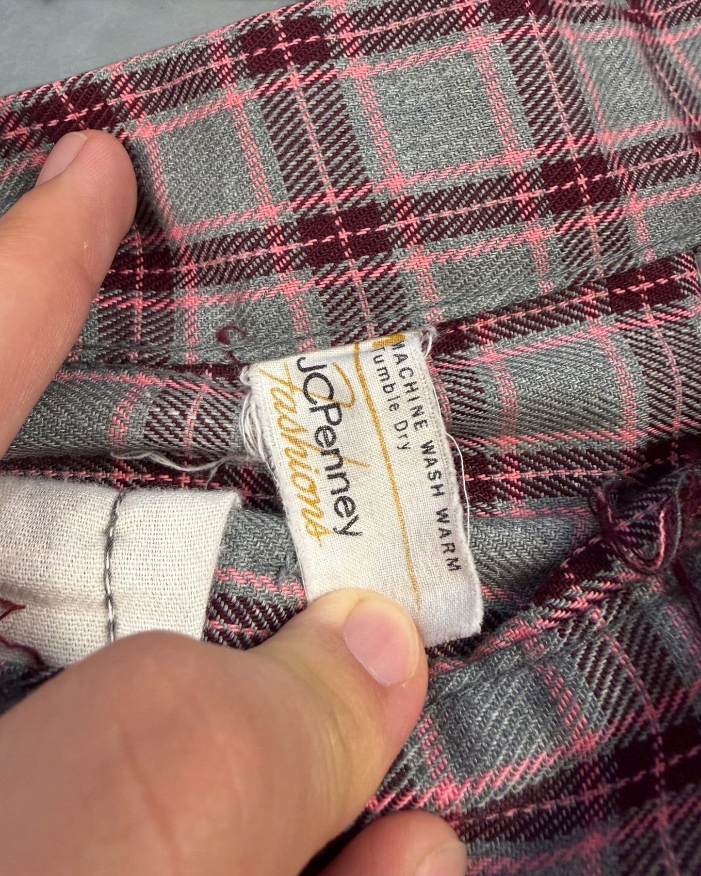 ‘70s Jc Penny Flare Plaid Pants Sz. 26x33
